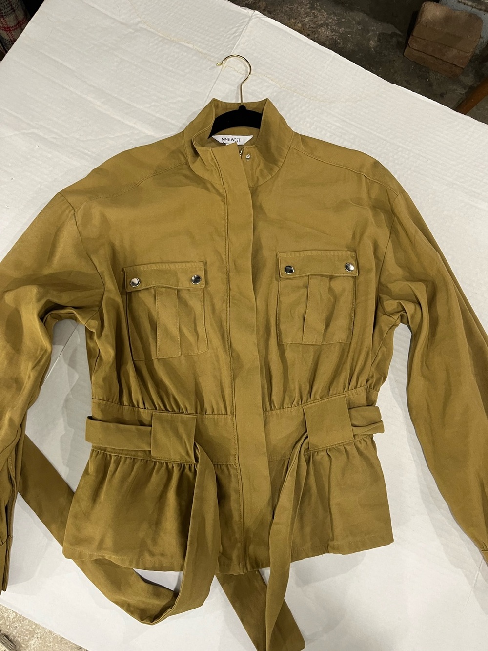 NINE WEST BELTED UTILITY JACKET - Picture 2 of 14